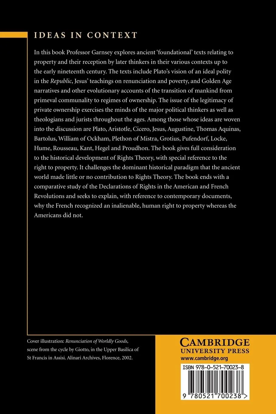 Rückseite: 9780521700238 | Thinking about Property | From Antiquity to the Age of Revolution