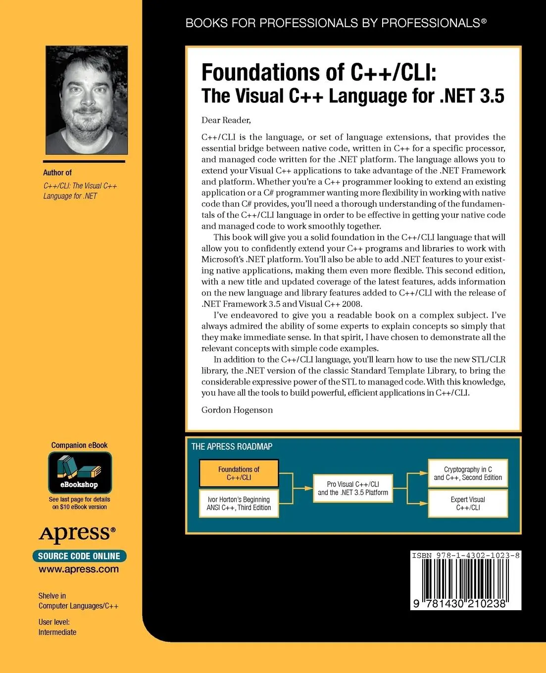 Rückseite: 9781430210238 | Foundations of C++/CLI | The Visual C++ Language for .NET 3.5 | Buch