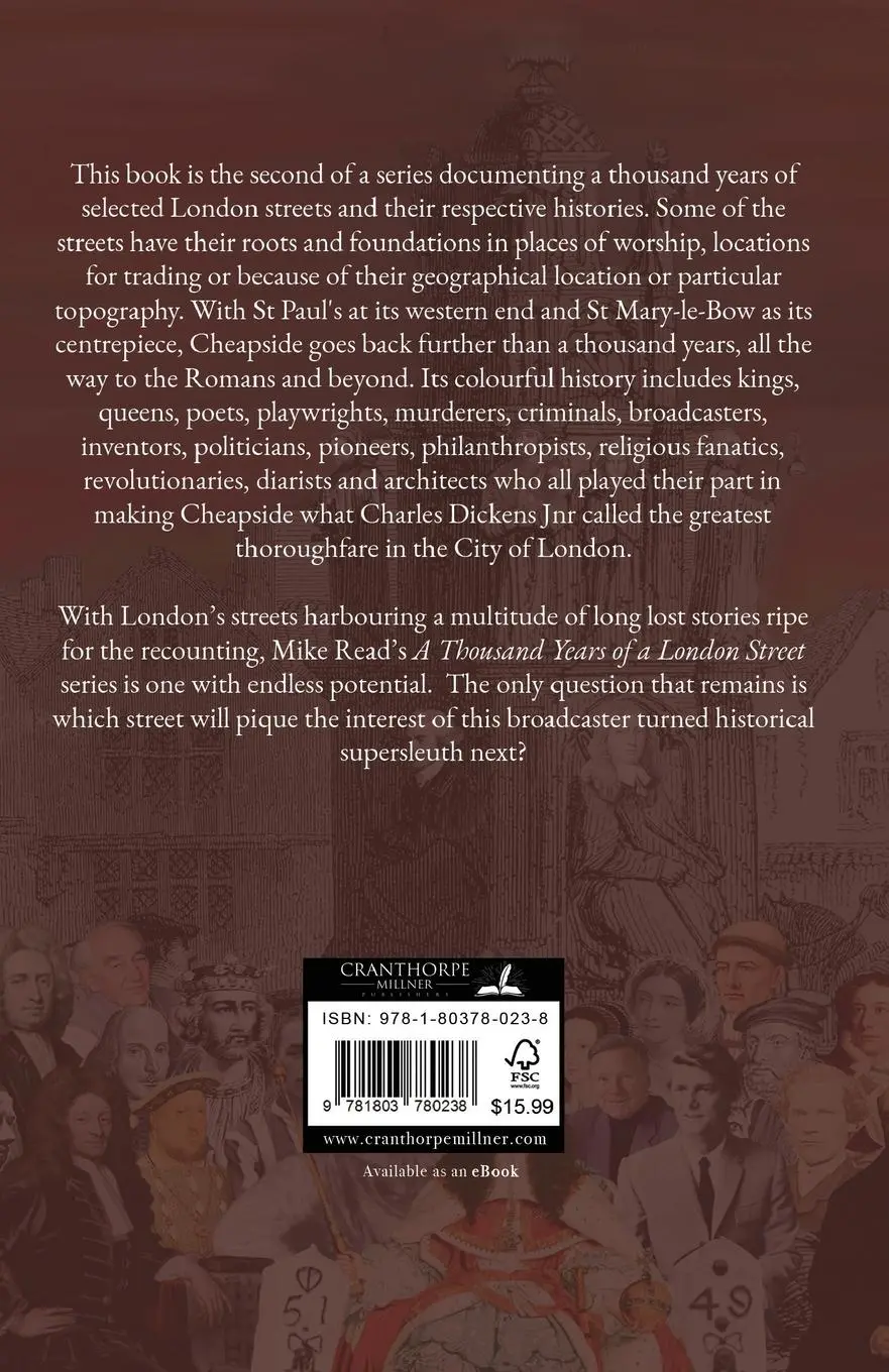 Rückseite: 9781803780238 | A Thousand Years of a London Street | Cheapside | Mike Read | Buch