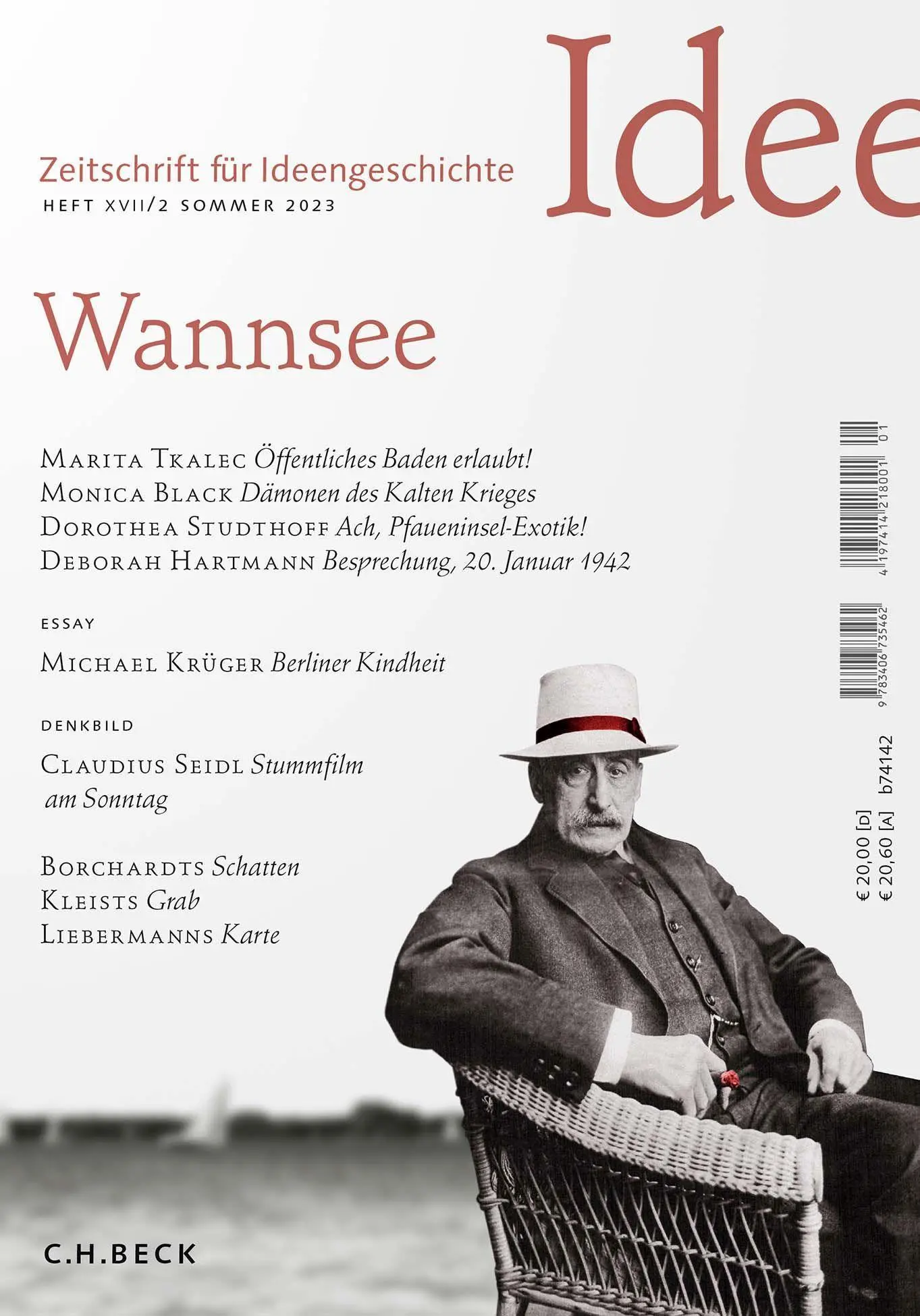 Cover: 9783406800238 | Wannsee | Sommer 2023, Zeitschrift für Ideengeschichte XVII/2 | 128 S.