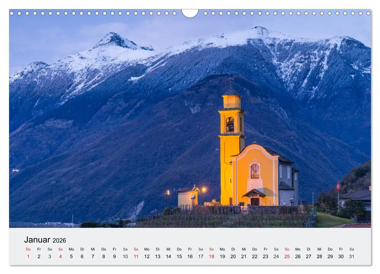 Bild: 9783457830338 | Tessin - Ticino (Wandkalender 2026 DIN A3 quer), CALVENDO...