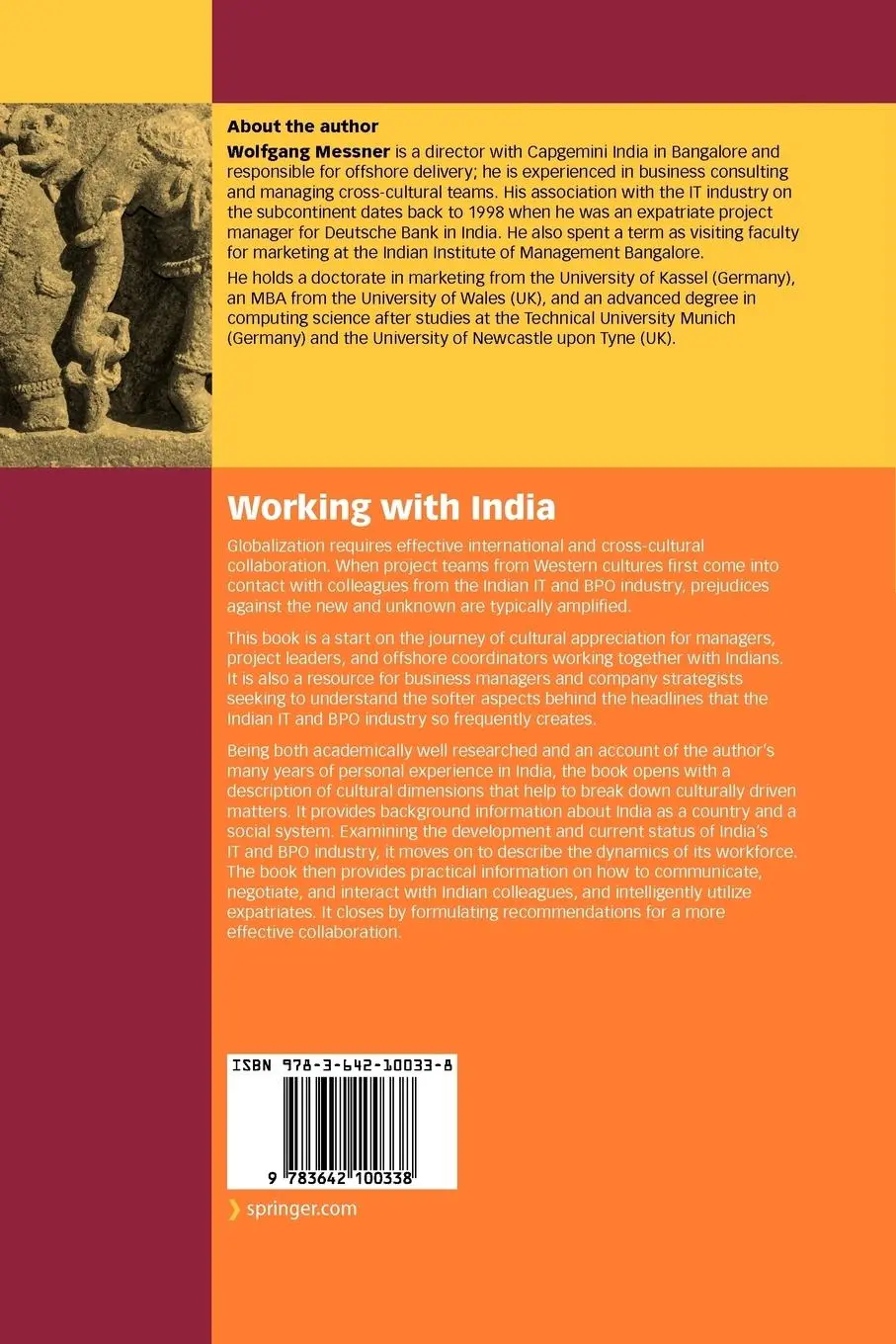 Rückseite: 9783642100338 | Working with India | Wolfgang Messner | Taschenbuch | xiv | Englisch