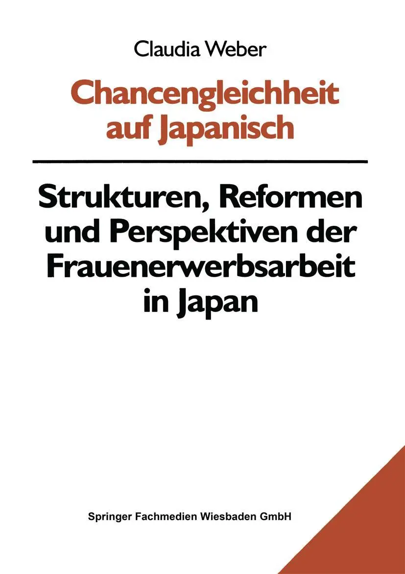 Cover: 9783810020338 | Chancengleichheit auf Japanisch | Claudia Weber | Taschenbuch | 196 S.