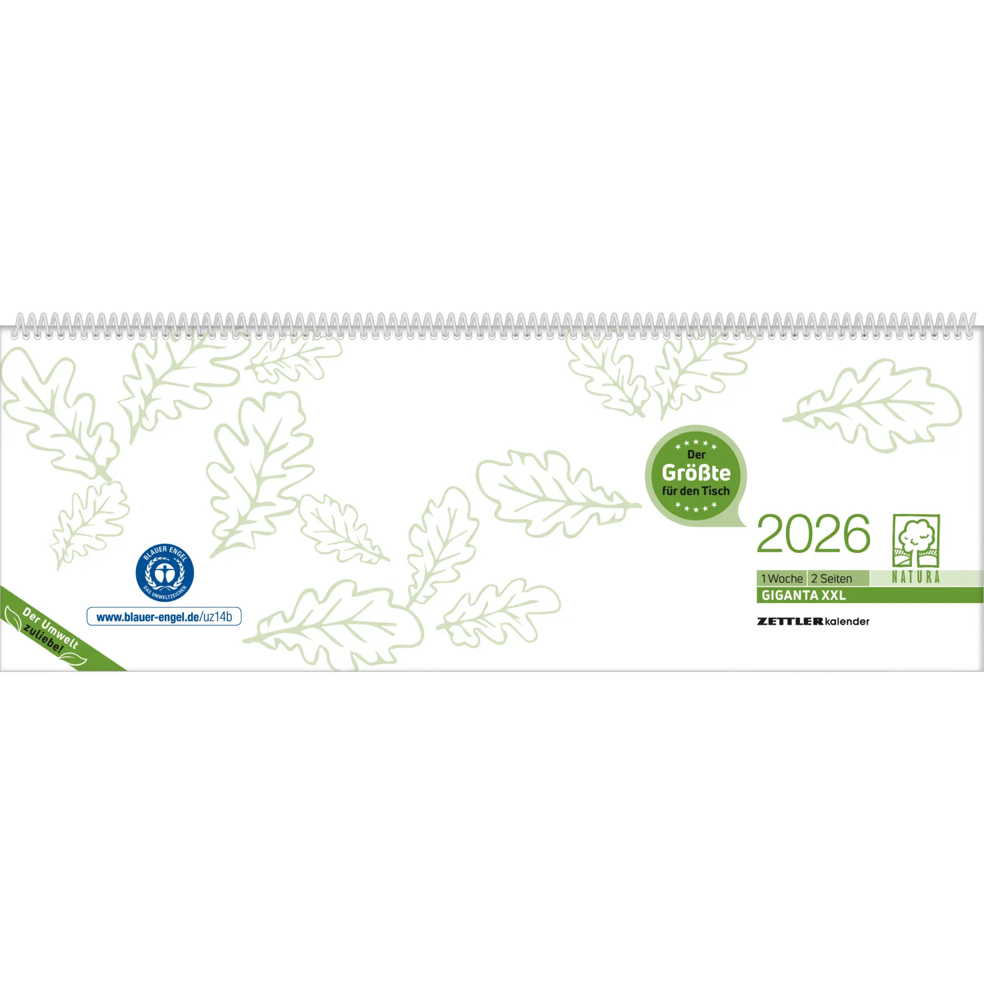 Cover: 4069095000438 | Tischquerkalender Giganta XXL Recycling 2026 - 42,2x14,8 cm - 1...
