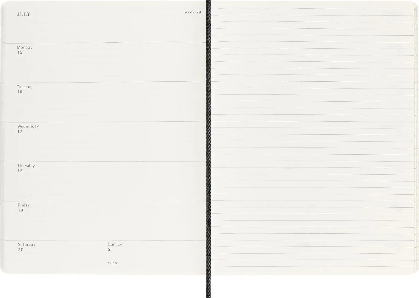 Bild: 8056999270438 | Moleskine 12 Monate Wochen Notizkalender 2025, XL | Buch | 144 S.