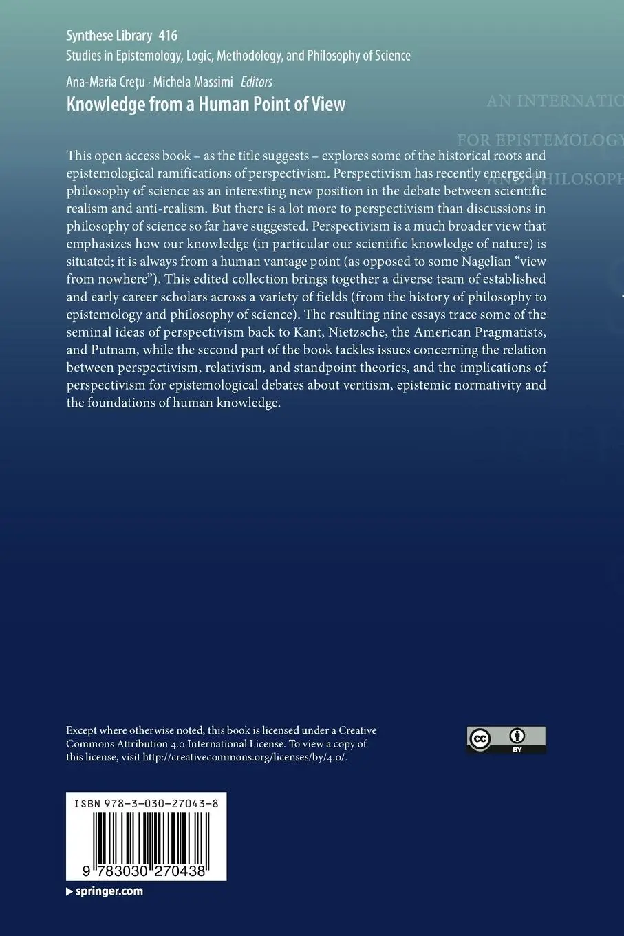 Rückseite: 9783030270438 | Knowledge from a Human Point of View | Ana-Maria Cre¿u (u. a.) | Buch