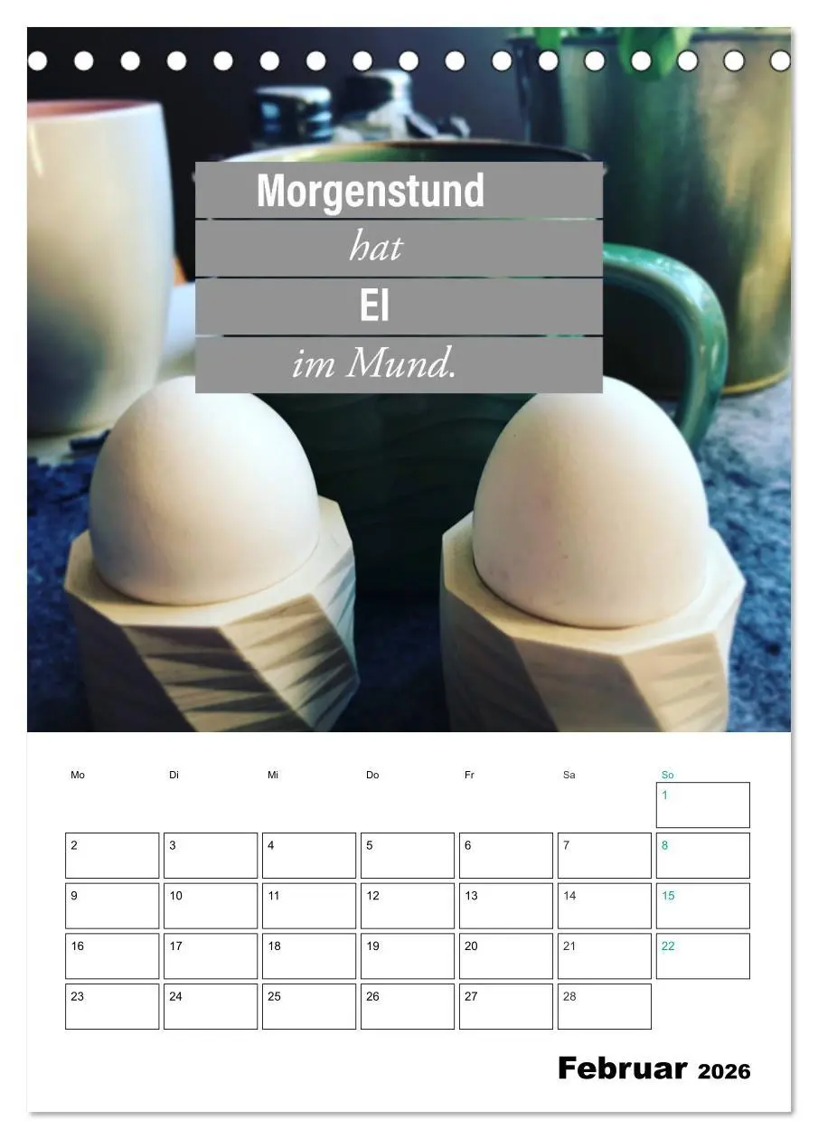 Bild: 9783516390438 | Mit Eiern durch's Jahr. (Tischkalender 2026 DIN A5 hoch), CALVENDO...