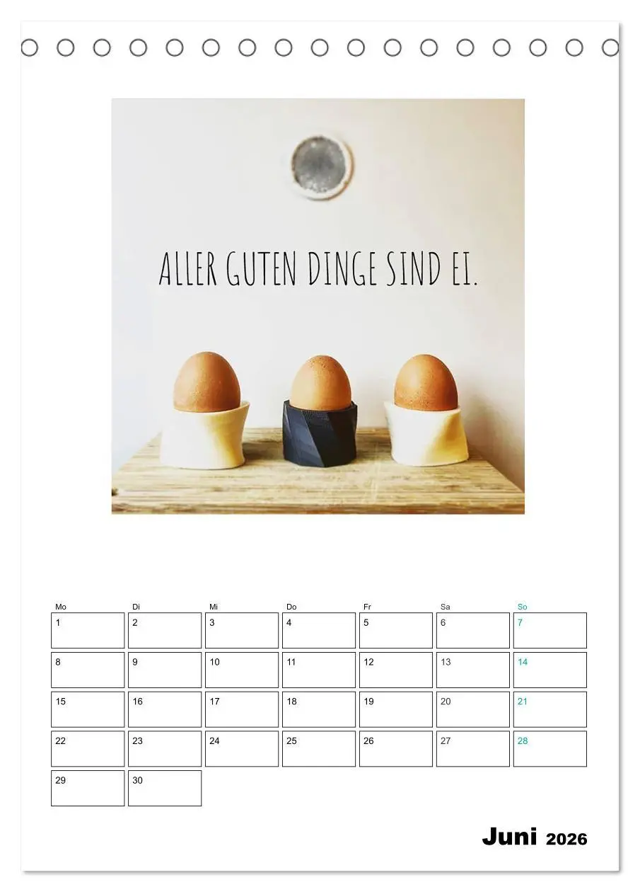 Bild: 9783516390438 | Mit Eiern durch's Jahr. (Tischkalender 2026 DIN A5 hoch), CALVENDO...