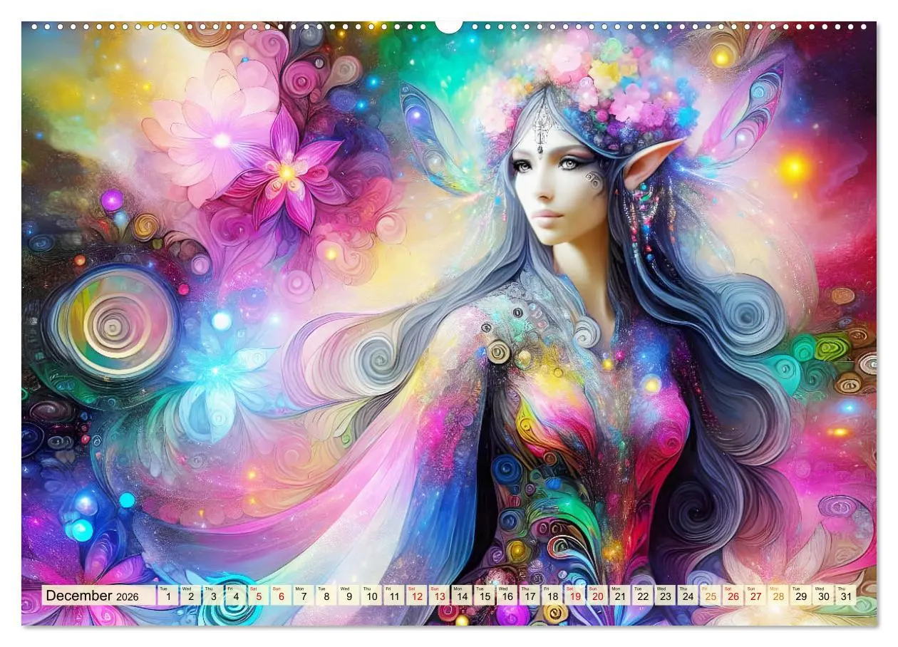 Bild: 9783516530438 | The flower elves Enchanting harmony (Wall Calendar 2026 DIN A2...