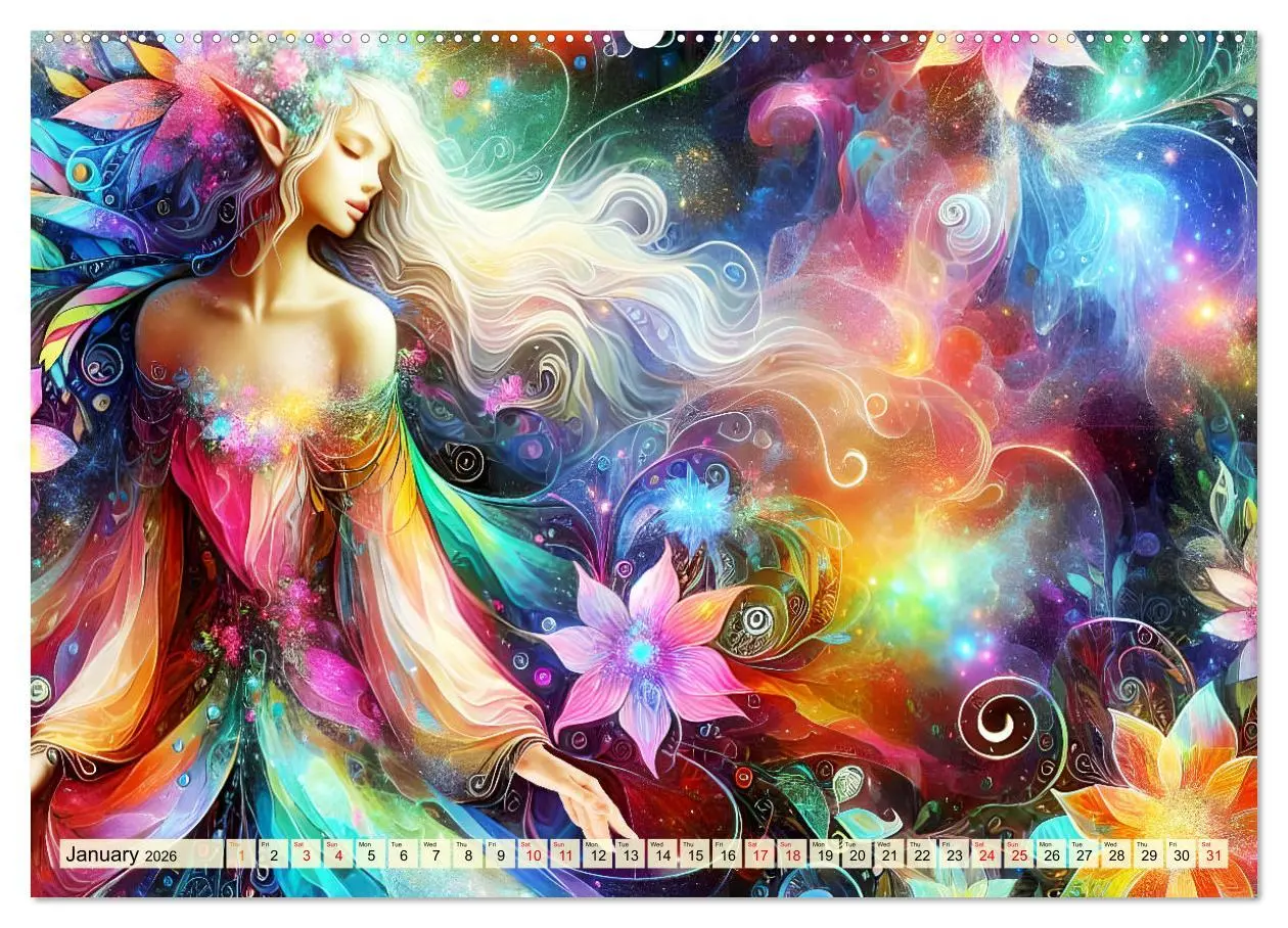 Bild: 9783516530438 | The flower elves Enchanting harmony (Wall Calendar 2026 DIN A2...