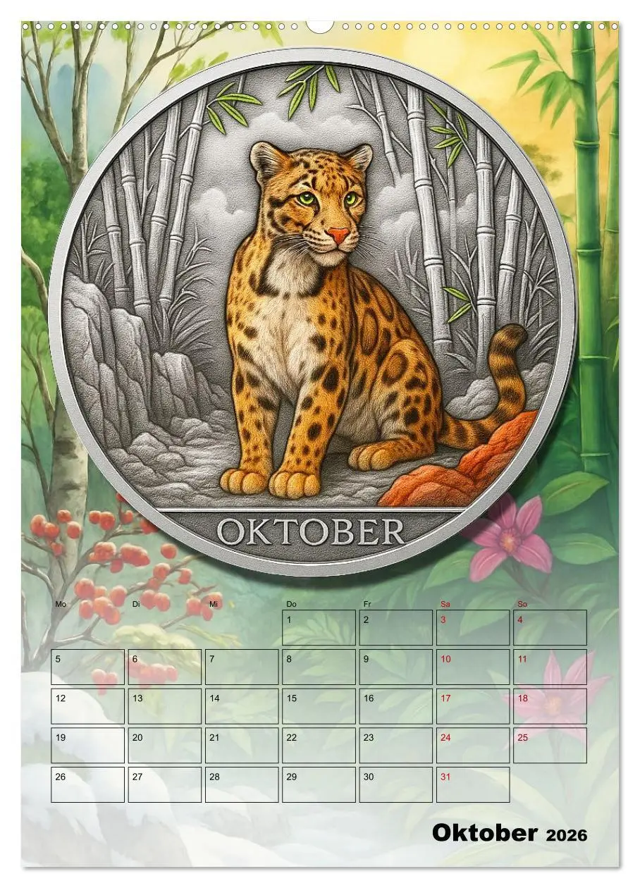 Bild: 9783516600438 | Katzenadel in Silber (Wandkalender 2026 DIN A2 hoch), CALVENDO...