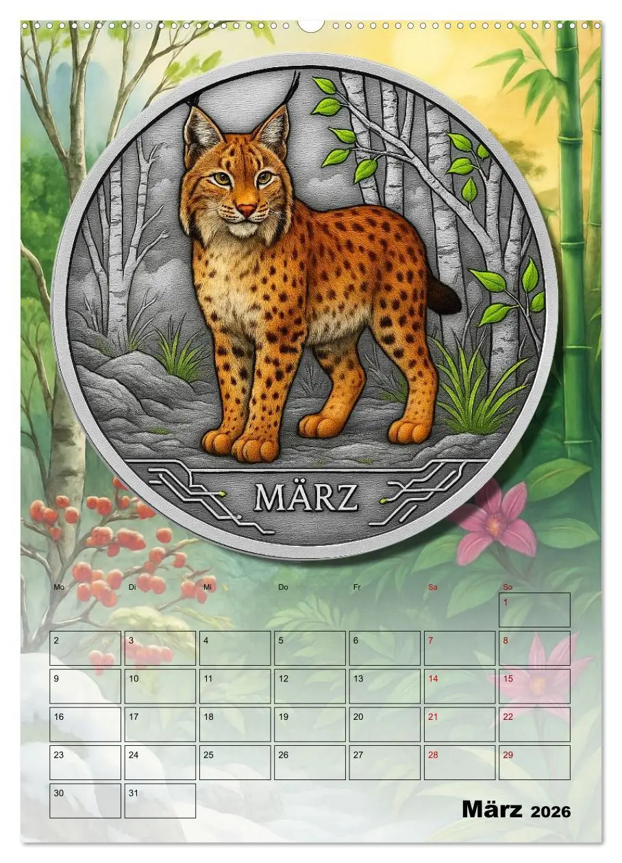 Bild: 9783516600438 | Katzenadel in Silber (Wandkalender 2026 DIN A2 hoch), CALVENDO...