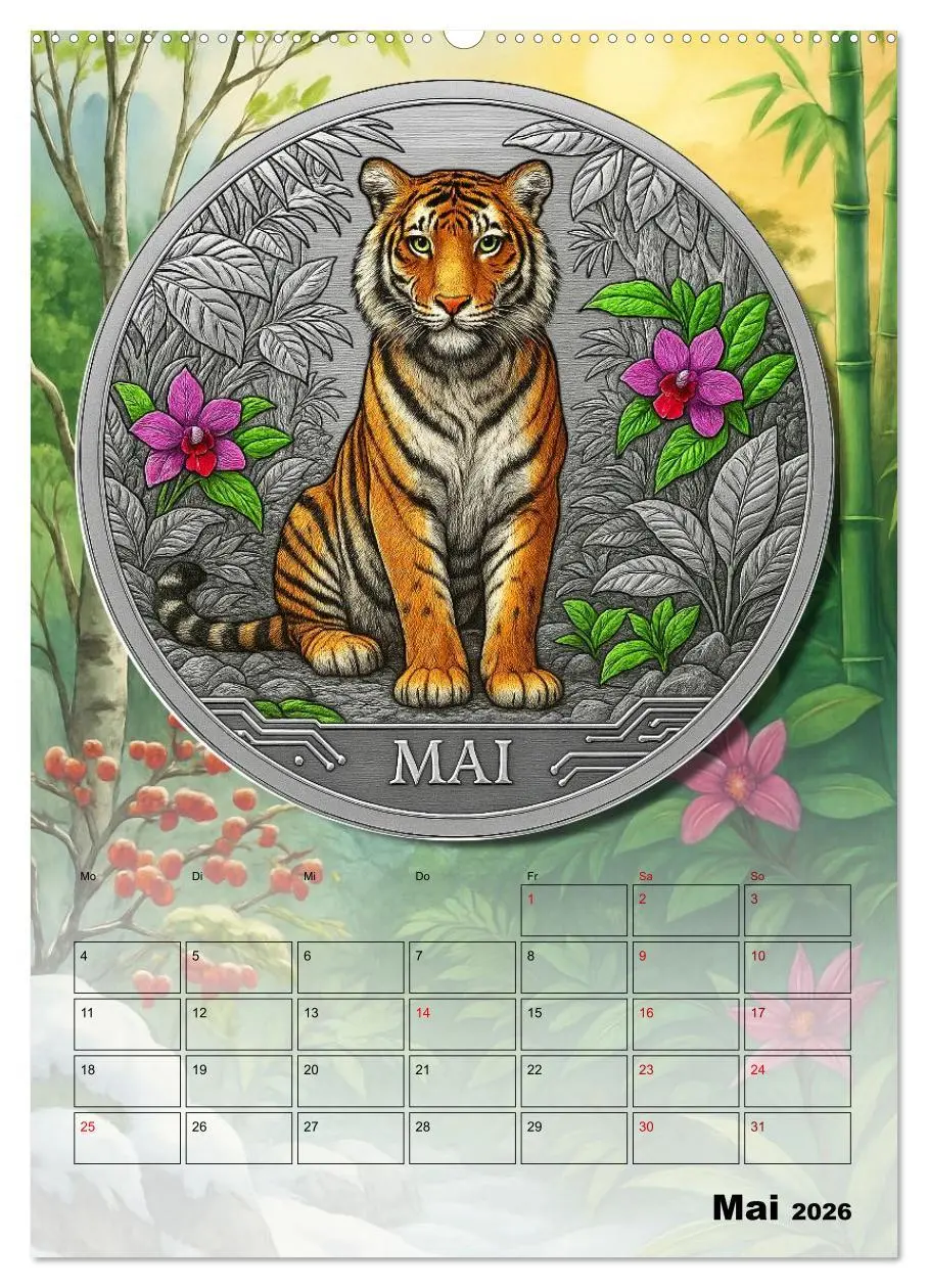 Bild: 9783516600438 | Katzenadel in Silber (Wandkalender 2026 DIN A2 hoch), CALVENDO...