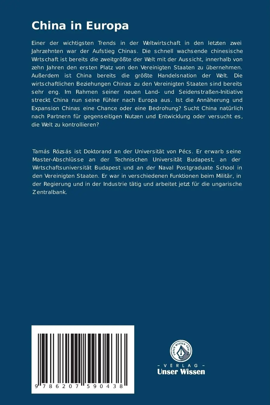 Rückseite: 9786207590438 | China in Europa | Tamás Rózsás | Taschenbuch | 56 S. | Deutsch | 2024