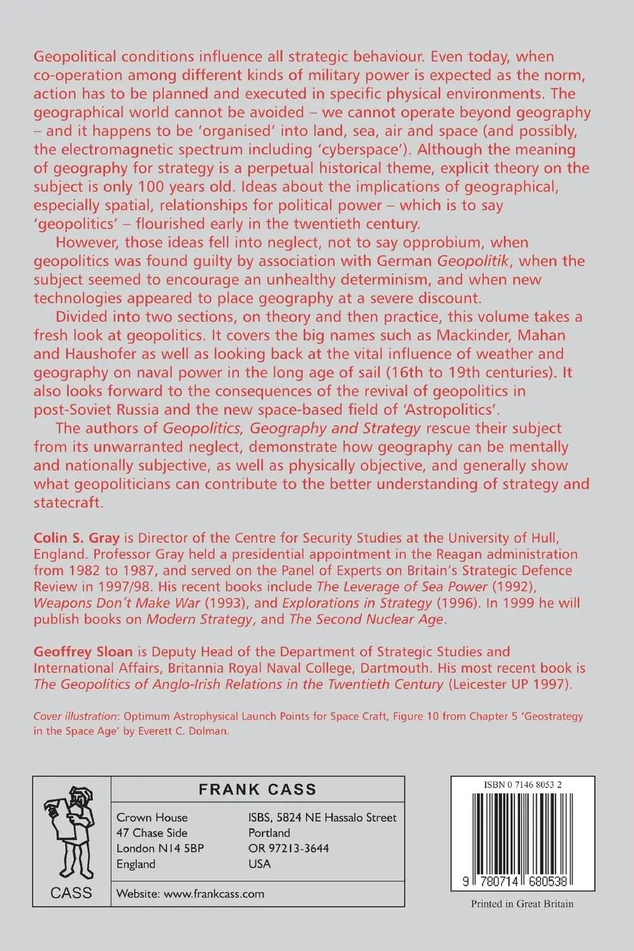 Rückseite: 9780714680538 | Geopolitics, Geography and Strategy | Colin S. Gray (u. a.) | Buch
