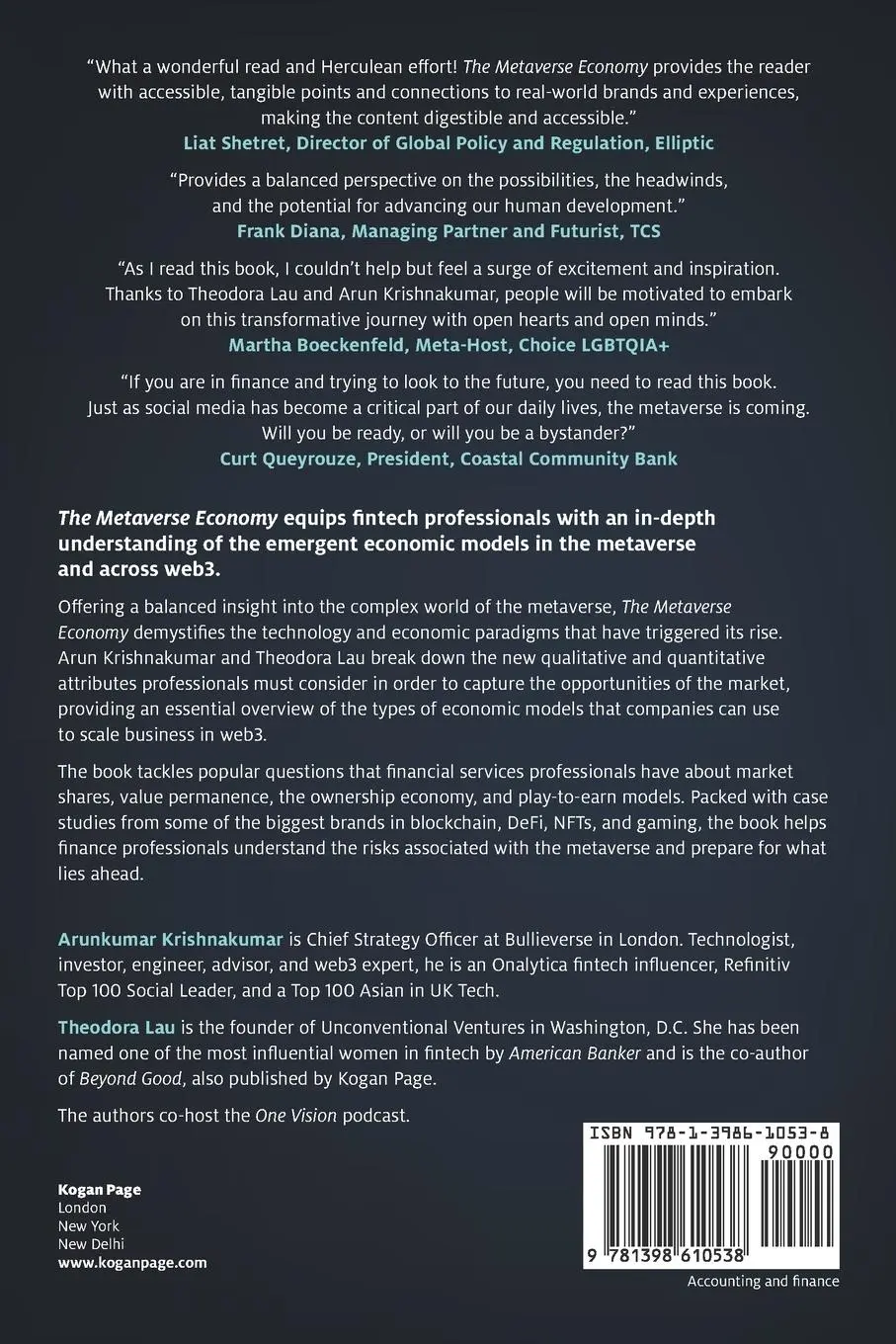 Rückseite: 9781398610538 | Metaverse Economy | How Finance Professionals Can Make Sense of Web3