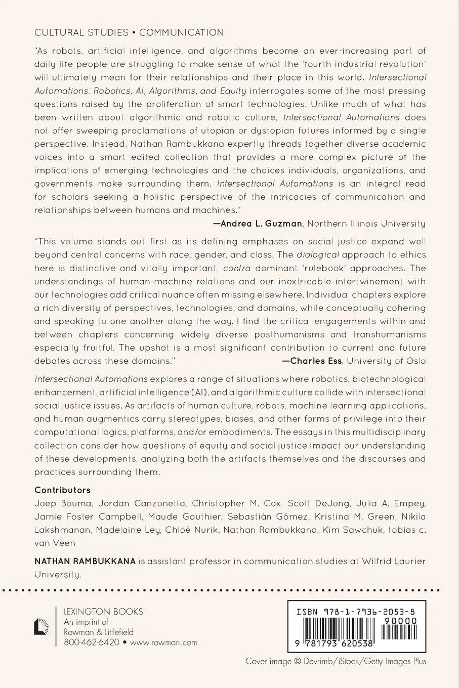 Rückseite: 9781793620538 | Intersectional Automations | Robotics, AI, Algorithms, and Equity