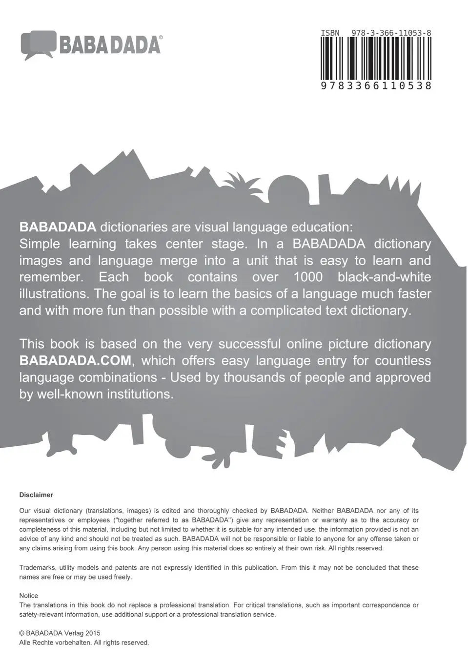 Rückseite: 9783366110538 | BABADADA black-and-white, British English - IsiZulu, visual...