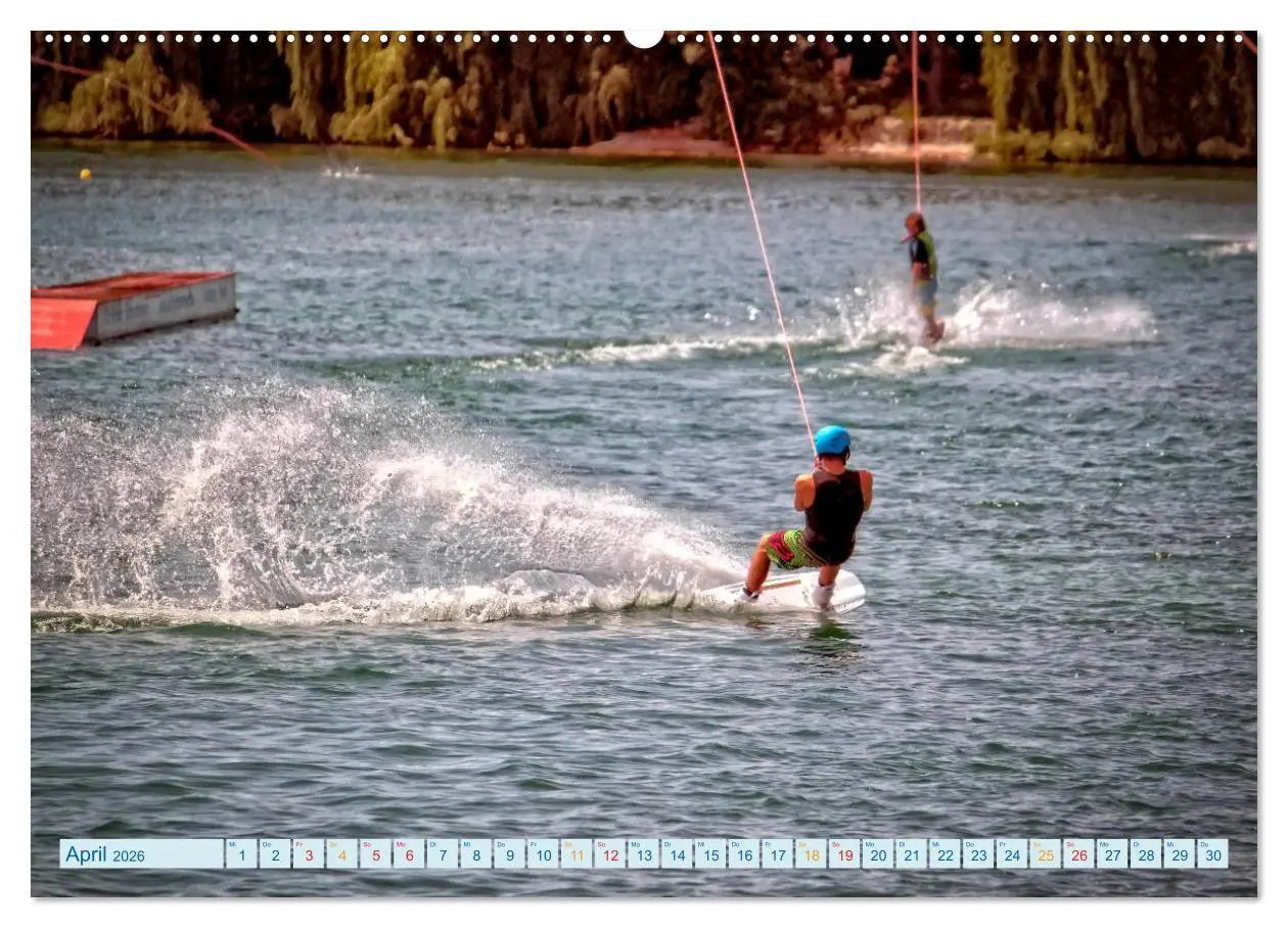 Bild: 9783457740538 | Wakeboarden (Wandkalender 2026 DIN A2 quer), CALVENDO Monatskalender