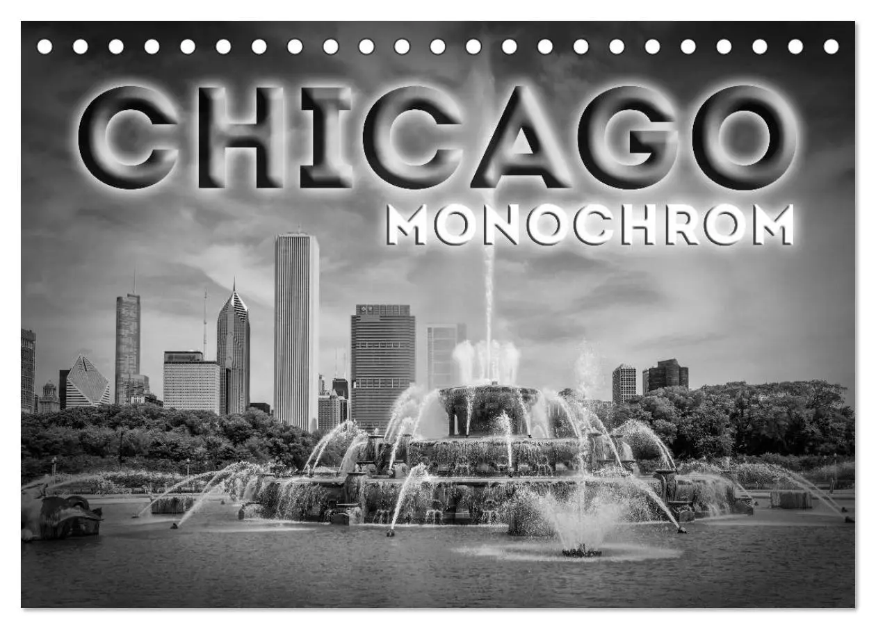 Cover: 9783516210538 | CHICAGO Monochrom (Tischkalender 2026 DIN A5 quer), CALVENDO...