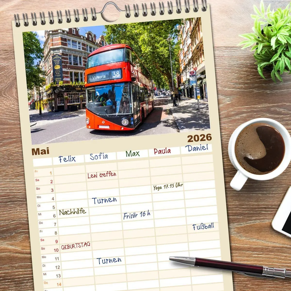 Bild: 9783516690538 | Familienplaner 2026 - LONDON Magie einer Metropole mit 5 Spalten...