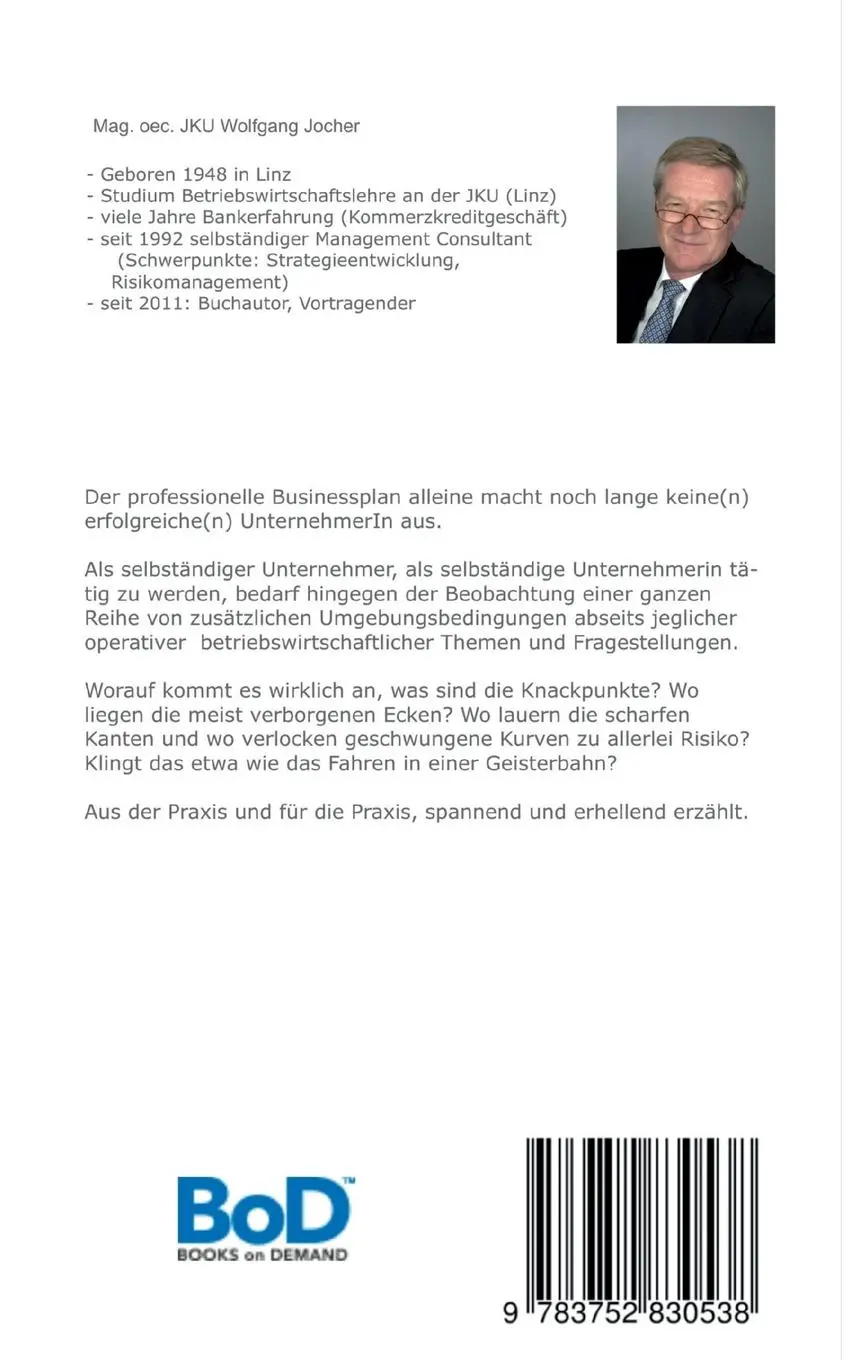 Rückseite: 9783752830538 | Endlich selbständig | Wolfgang Jocher | Taschenbuch | 116 S. | Deutsch