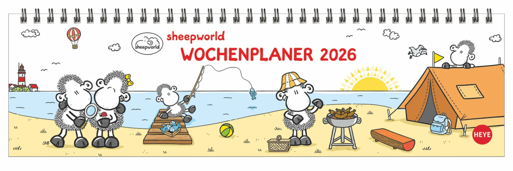 Cover: 9783756410538 | sheepworld Wochenquerplaner 2026 | Heye | Kalender | Spiralbindung