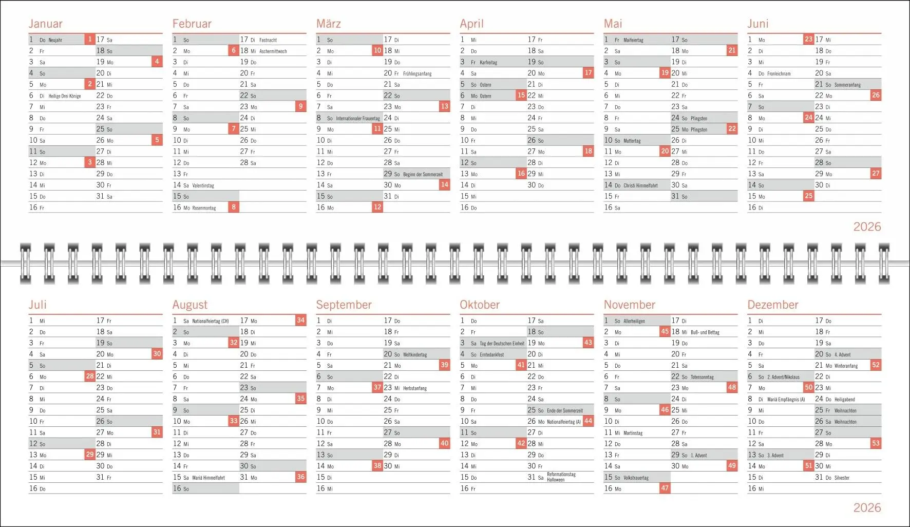 Bild: 9783756410538 | sheepworld Wochenquerplaner 2026 | Heye | Kalender | Spiralbindung