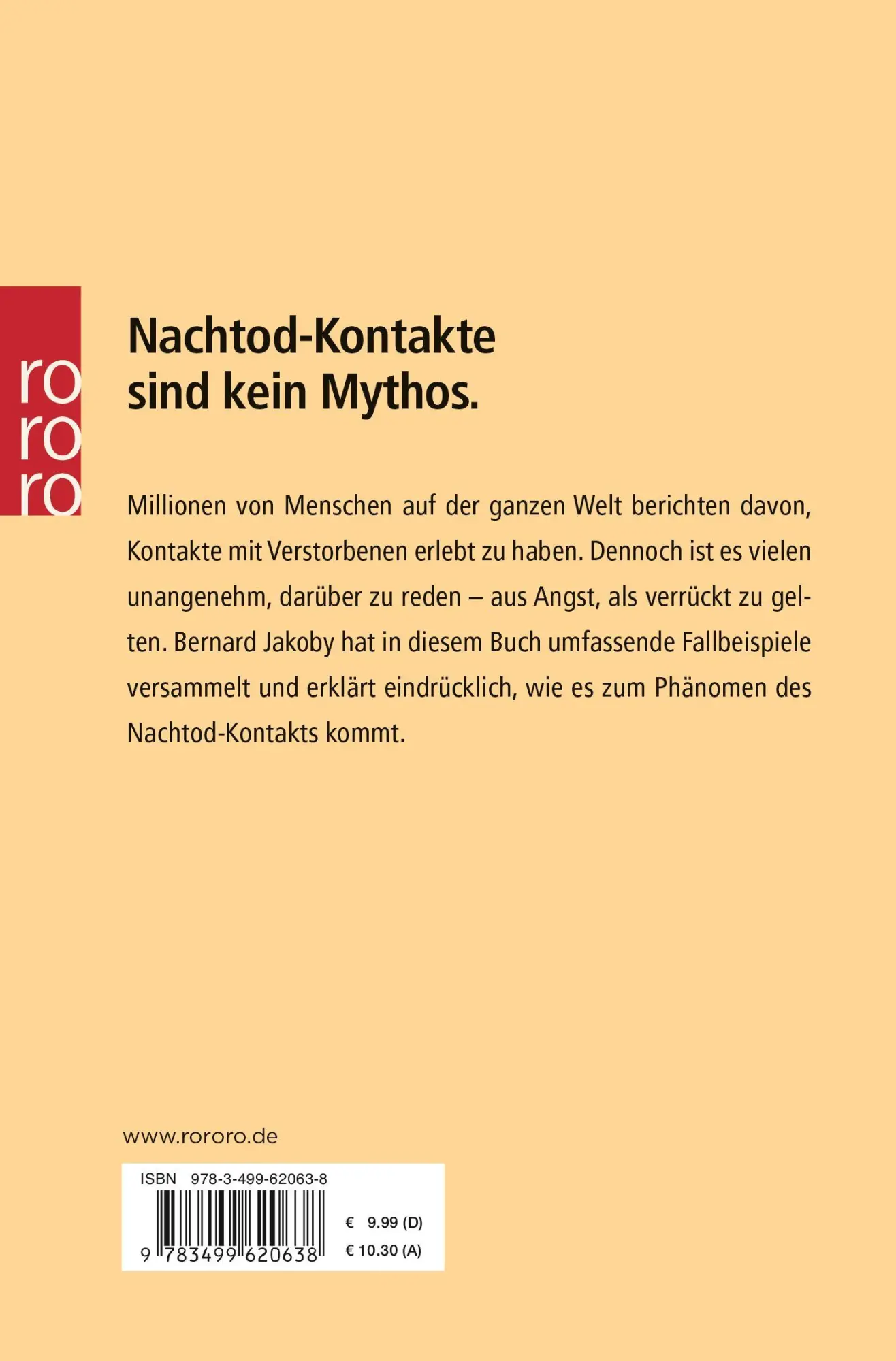 Rückseite: 9783499620638 | Begegnungen mit dem Jenseits | Zum Phänomen der Nachtod-Kontakte