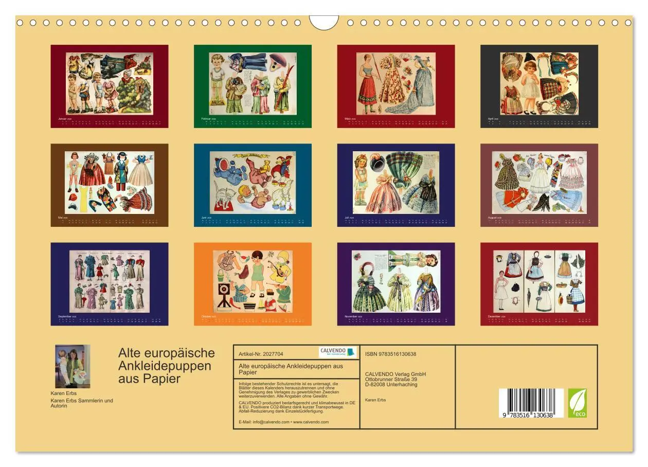 Bild: 9783516130638 | Alte europäische Ankleidepuppen aus Papier (Wandkalender 2026 DIN...