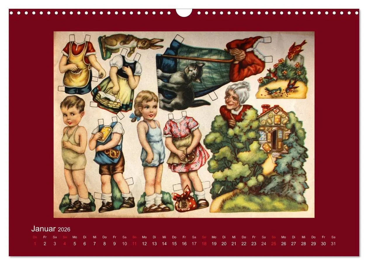 Bild: 9783516130638 | Alte europäische Ankleidepuppen aus Papier (Wandkalender 2026 DIN...