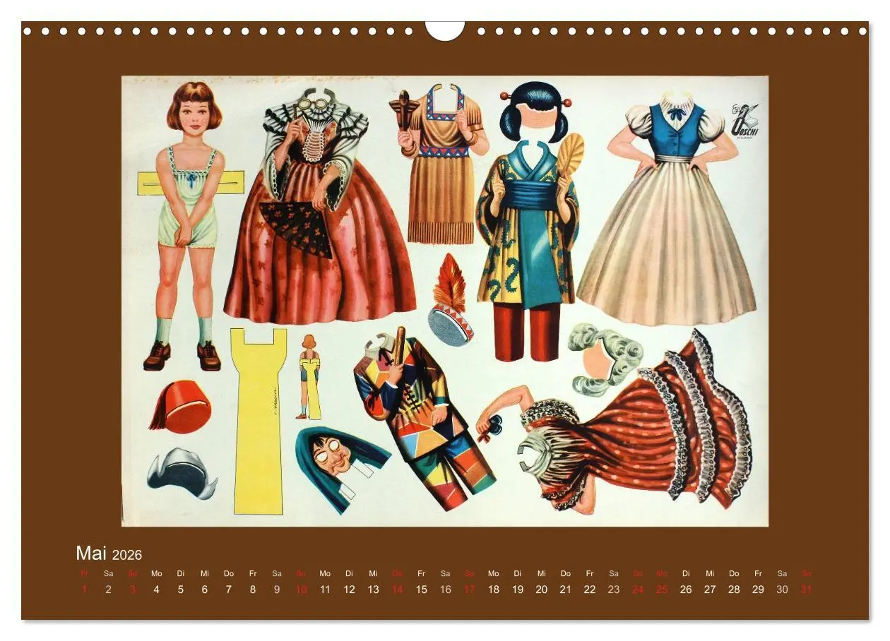 Bild: 9783516130638 | Alte europäische Ankleidepuppen aus Papier (Wandkalender 2026 DIN...