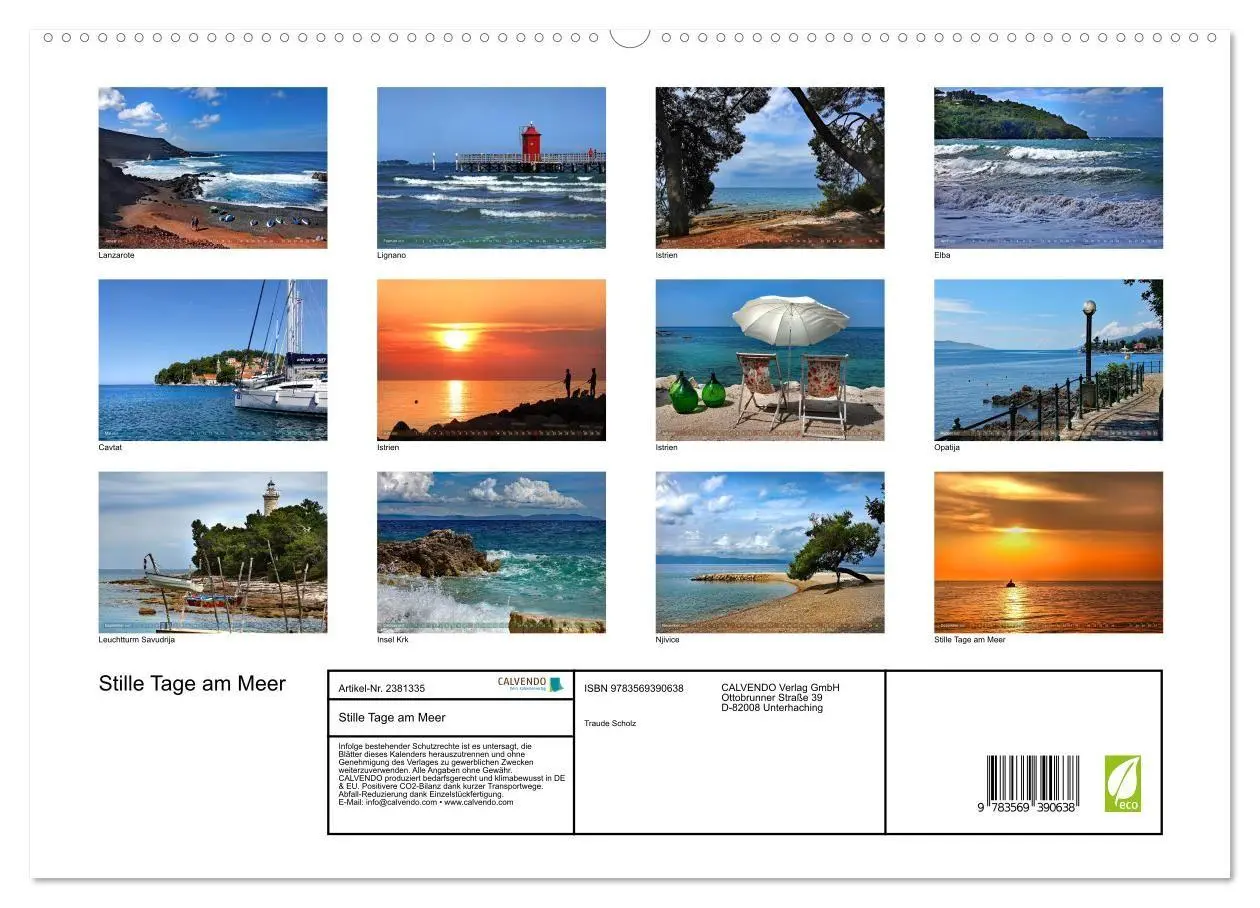 Bild: 9783569390638 | Stille Tage am Meer (hochwertiger Premium Wandkalender 2027 DIN A2...
