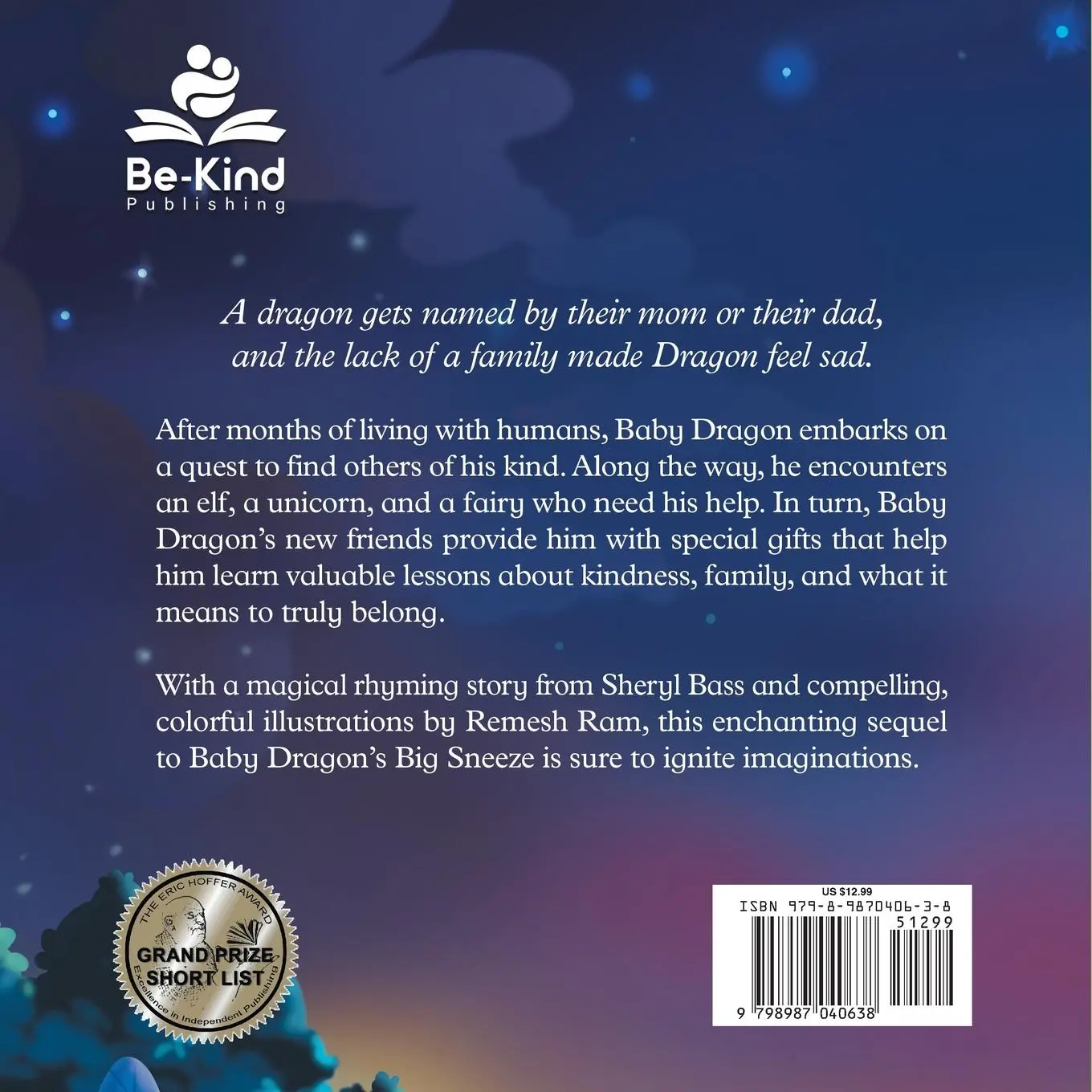 Rückseite: 9798987040638 | Baby Dragon Finds His Famiily | Sheryl Bass | Taschenbuch | Englisch