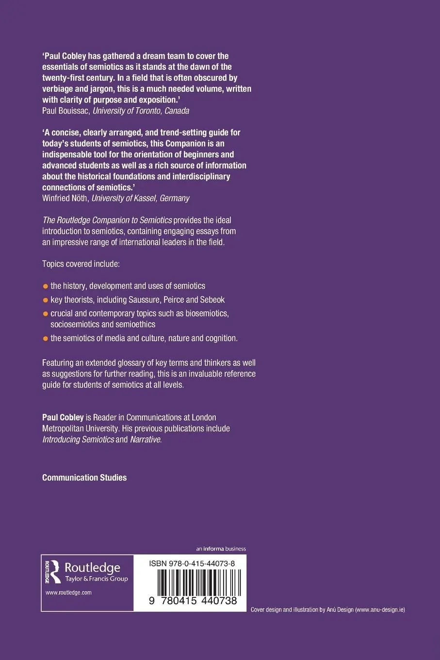 Rückseite: 9780415440738 | The Routledge Companion to Semiotics | Paul Cobley | Taschenbuch