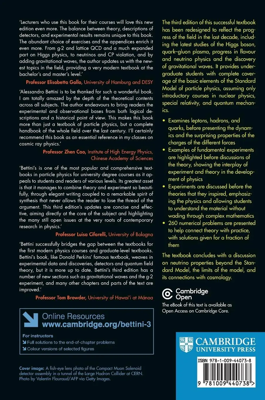 Rückseite: 9781009440738 | Introduction to Elementary Particle Physics | Alessandro Bettini