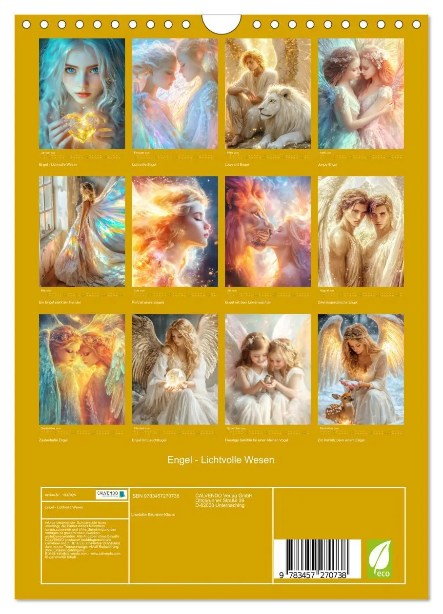 Bild: 9783457270738 | Engel - Lichtvolle Wesen (Wandkalender 2026 DIN A4 hoch), CALVENDO...