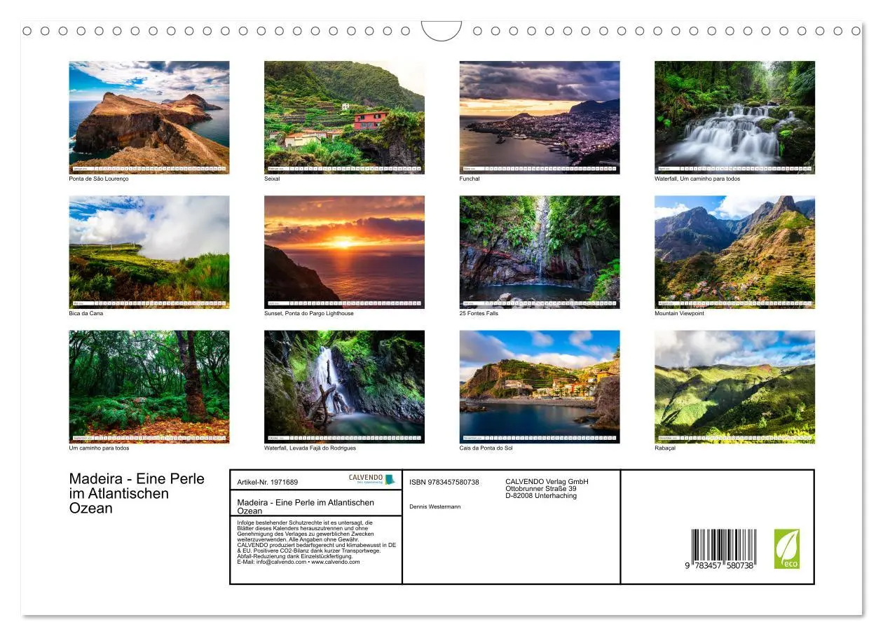 Bild: 9783457580738 | Madeira - Eine Perle im Atlantischen Ozean (Wandkalender 2026 DIN...