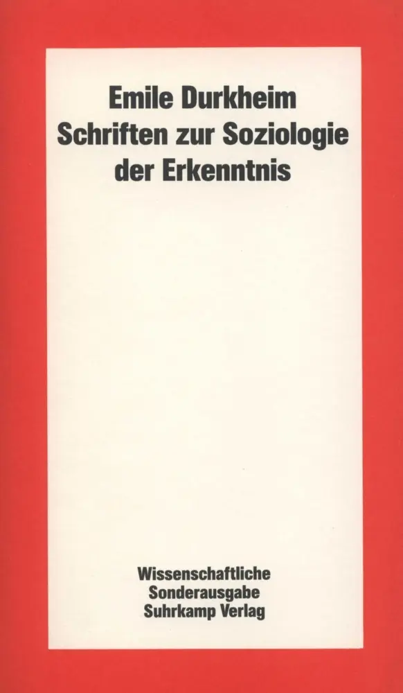 Cover: 9783518580738 | Schriften zur Soziologie der Erkenntnis | Hrsg. v. Hans Joas | Buch
