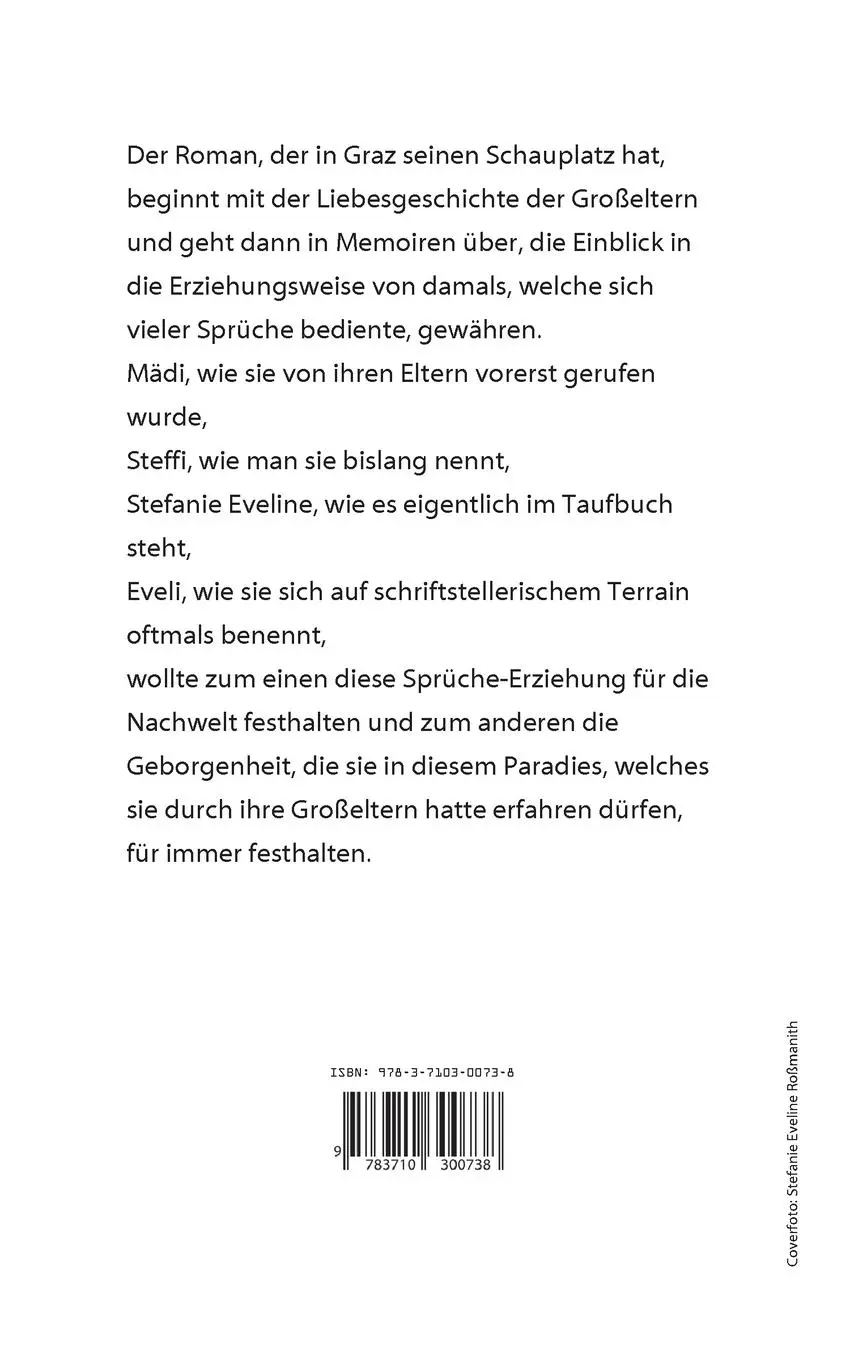 Rückseite: 9783710300738 | Geborgtes Paradies | Stefanie Eveline Roßmanith | Taschenbuch | 196 S.