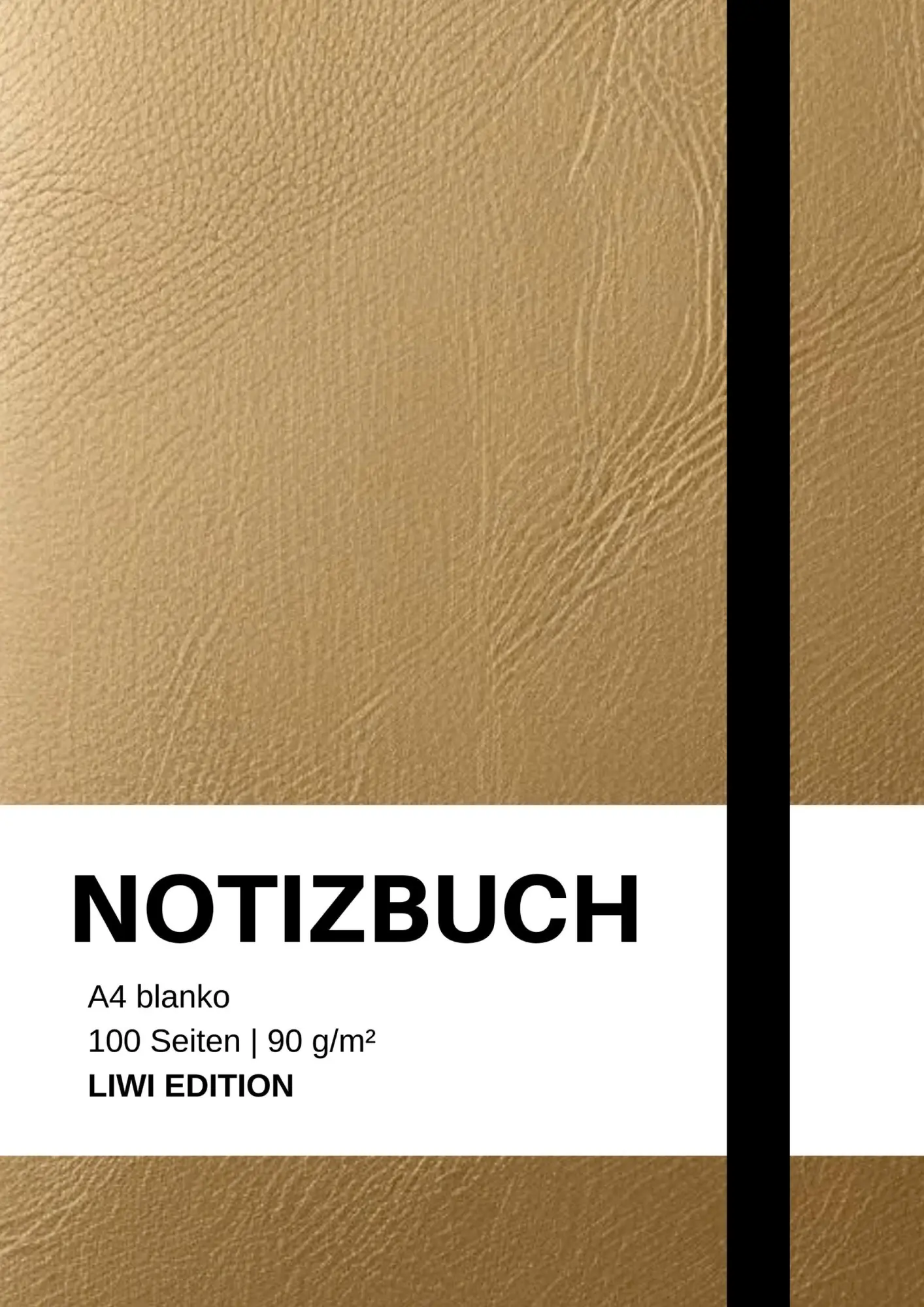 Cover: 9783753800738 | Notizbuch A4 blanko gold - 100 Seiten Soft Cover - FSC Papier | Buch