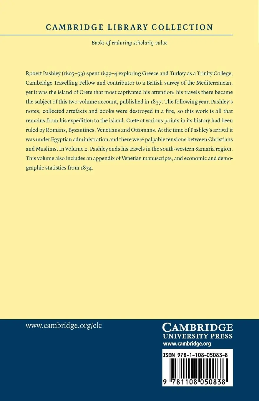 Rückseite: 9781108050838 | Travels in Crete | Robert Pashley | Taschenbuch | Englisch | 2012