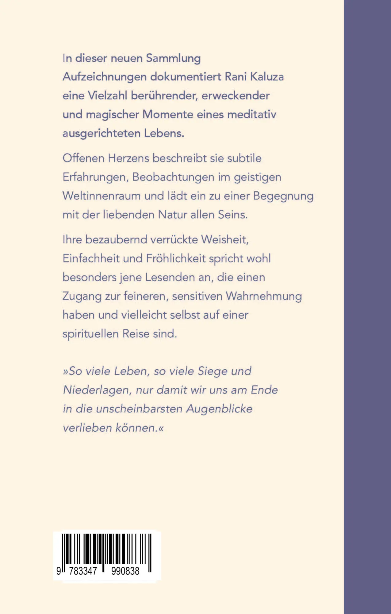 Rückseite: 9783347990838 | Licht denken | Rani Kaluza | Buch | HC gerader Rücken kaschiert | 2023