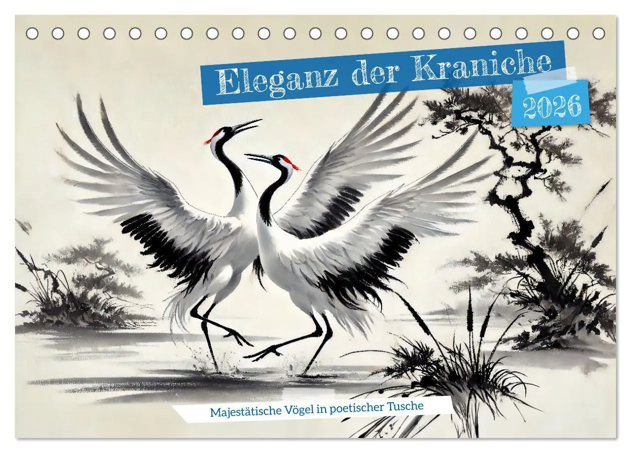 Cover: 9783457330838 | Eleganz der Kraniche - Majestätische Vögel in poetischer Tusche...