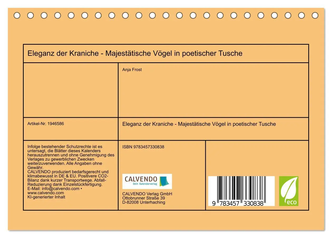 Bild: 9783457330838 | Eleganz der Kraniche - Majestätische Vögel in poetischer Tusche...