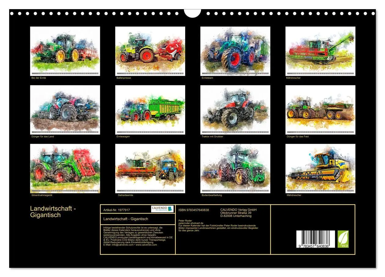 Bild: 9783457640838 | Landwirtschaft - Gigantisch (Wandkalender 2026 DIN A3 quer),...