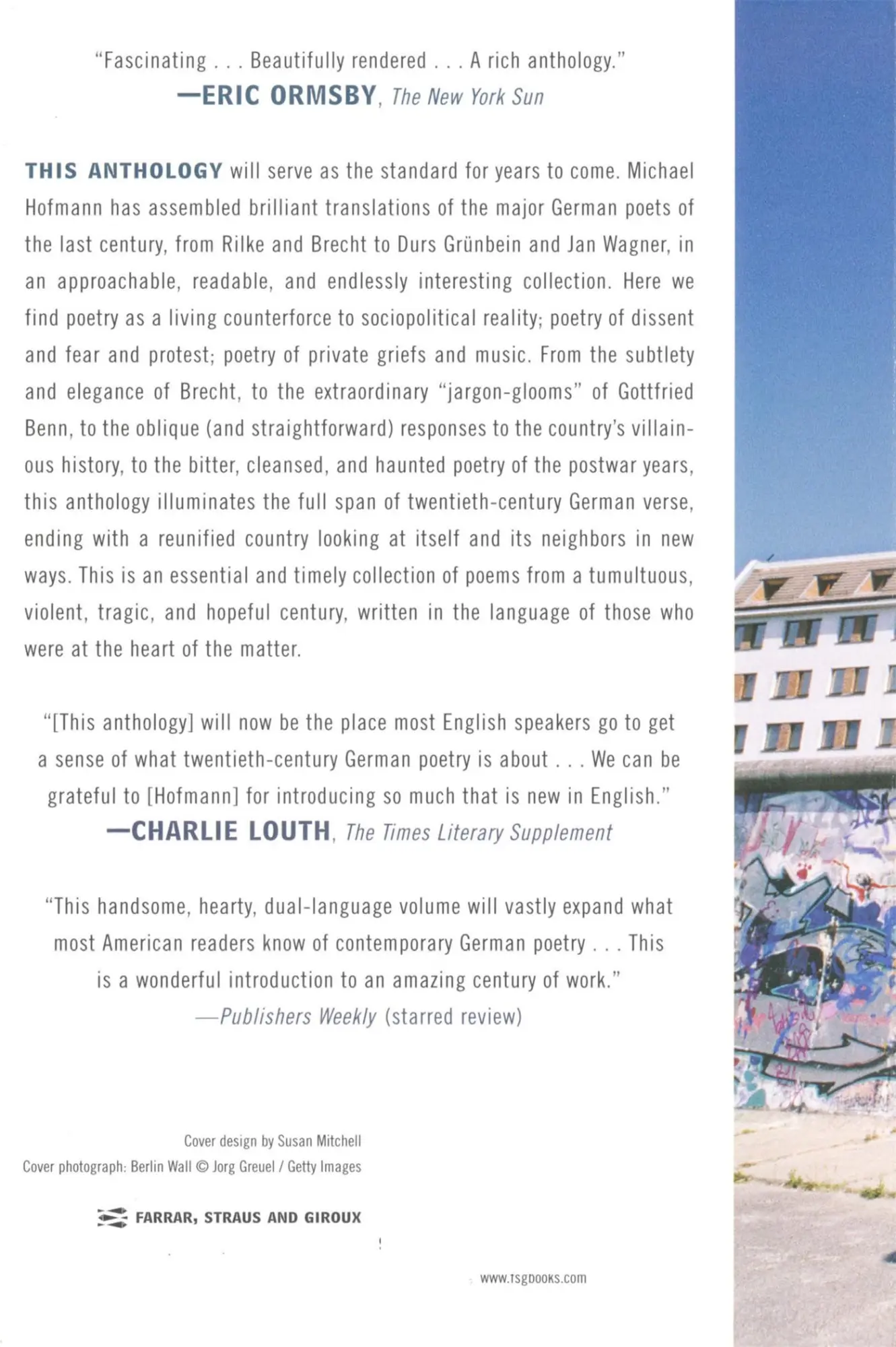 Rückseite: 9780374530938 | Twentieth-Century German Poetry | Michael Hofmann | Taschenbuch | 2008