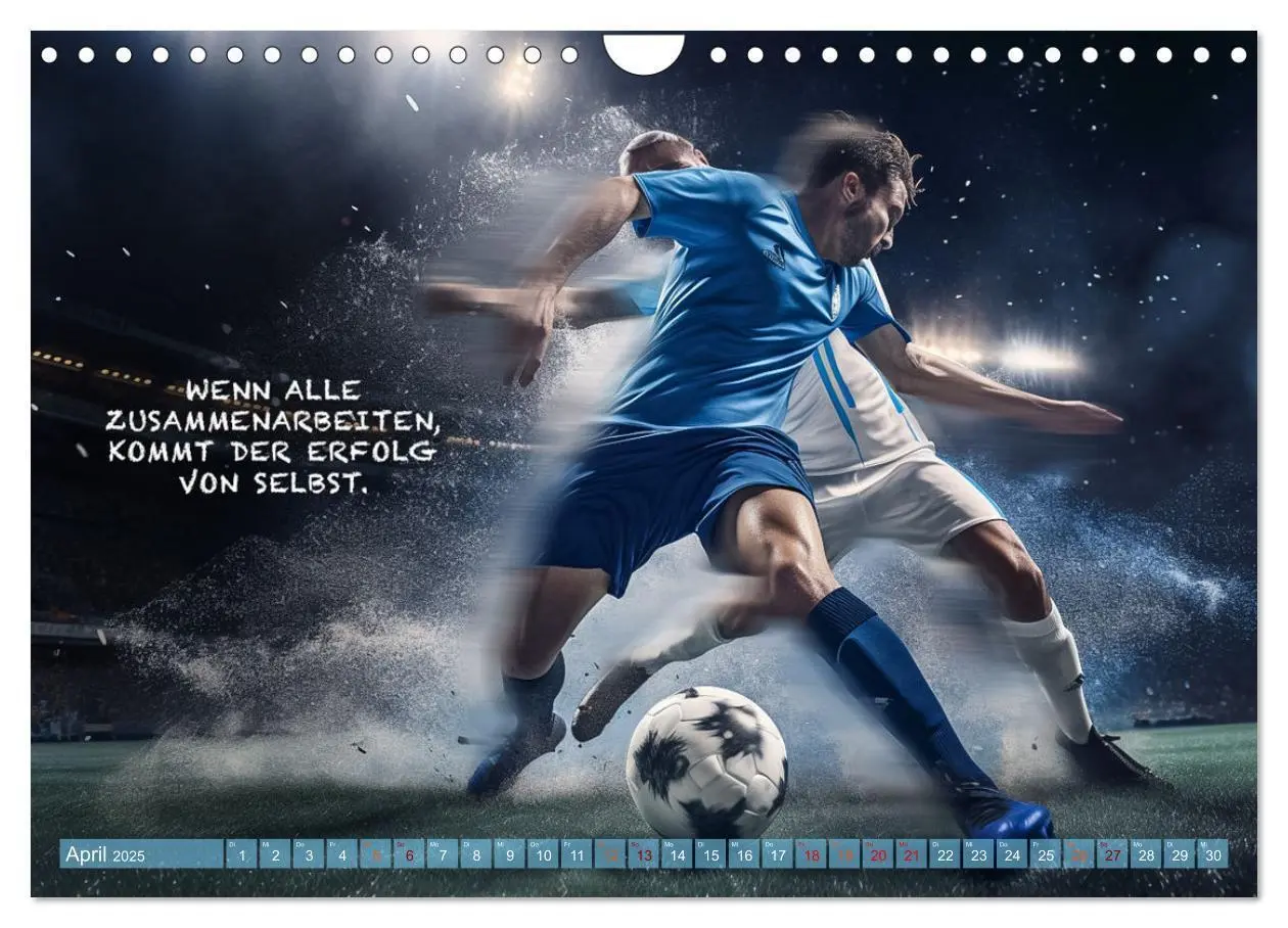 Bild: 9783383760938 | Fußball und coole Sprüche (Wandkalender 2025 DIN A4 quer), CALVENDO...