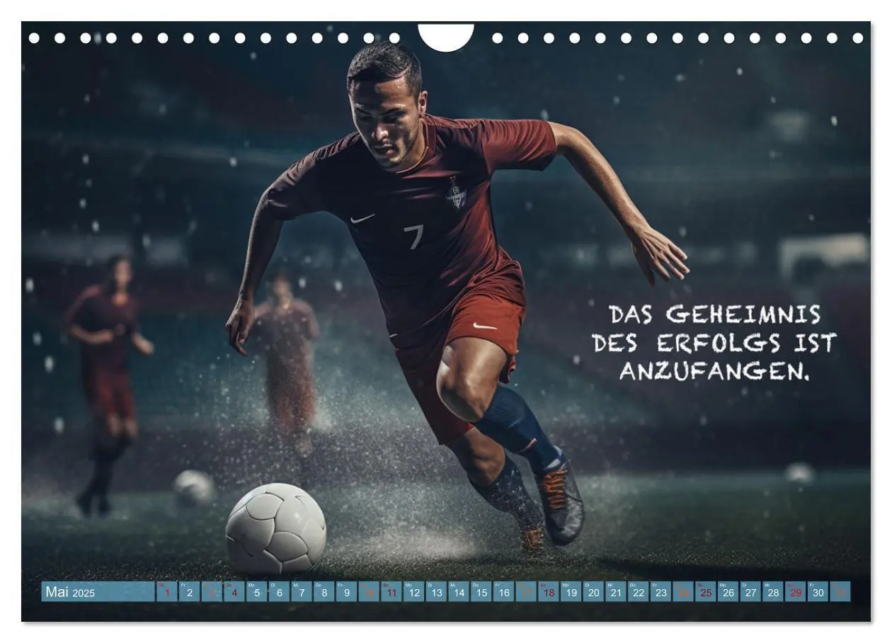 Bild: 9783383760938 | Fußball und coole Sprüche (Wandkalender 2025 DIN A4 quer), CALVENDO...