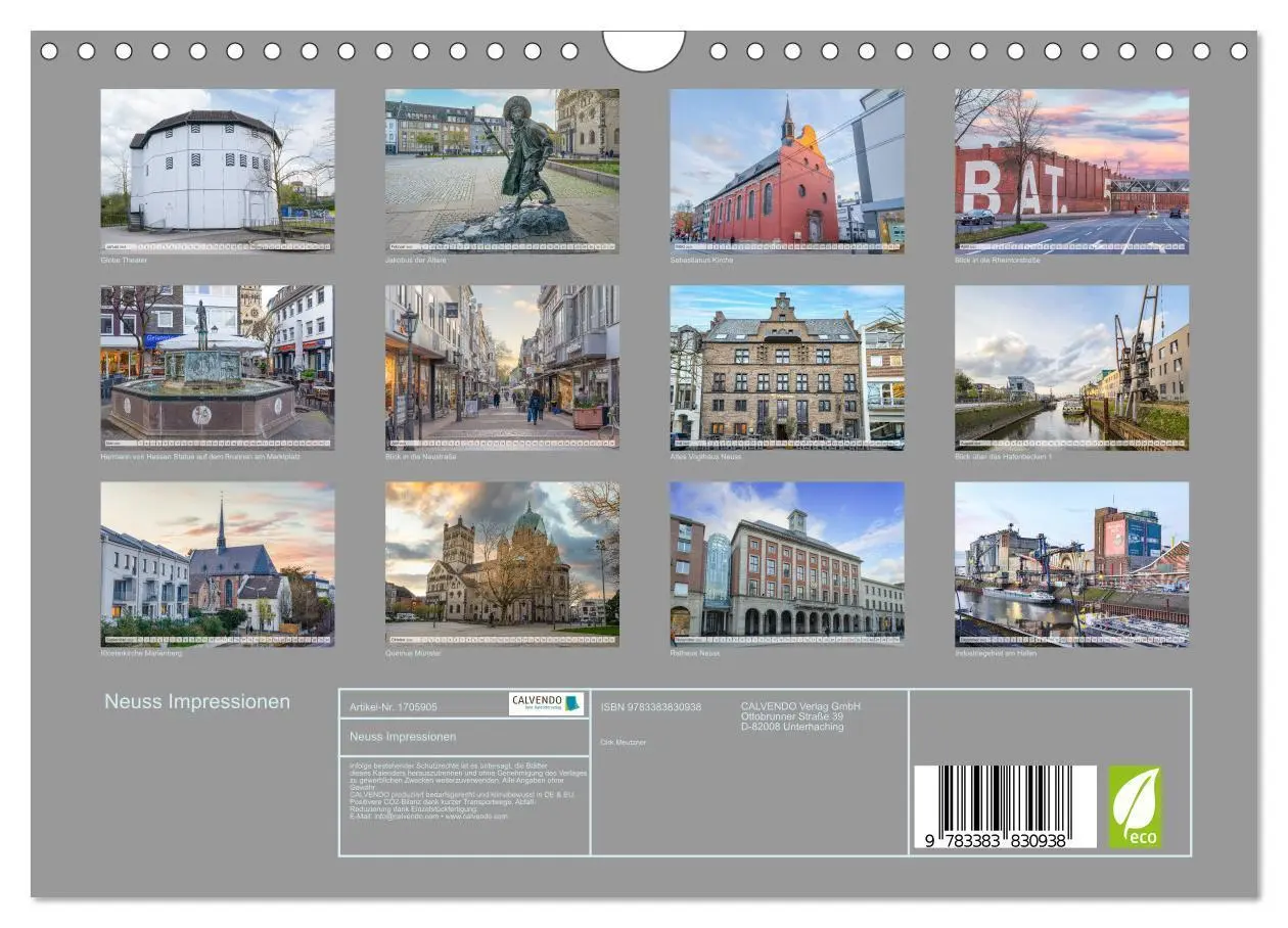 Bild: 9783383830938 | Neuss Impressionen (Wandkalender 2025 DIN A4 quer), CALVENDO...